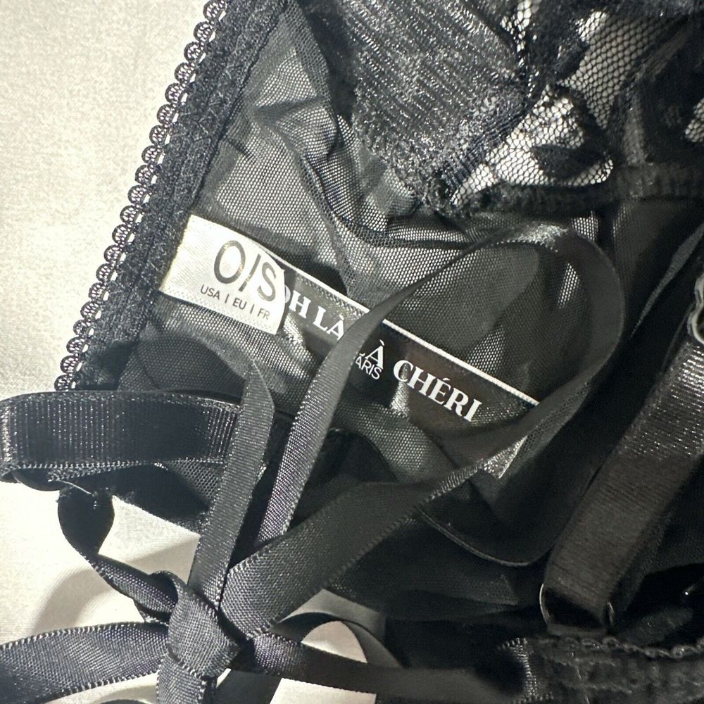 NEW$42 Oh La La Cheri [ OS ] Zara Underwire Open Cup Open Gusset Lace Teddy 6387 - Picture 13 of 15